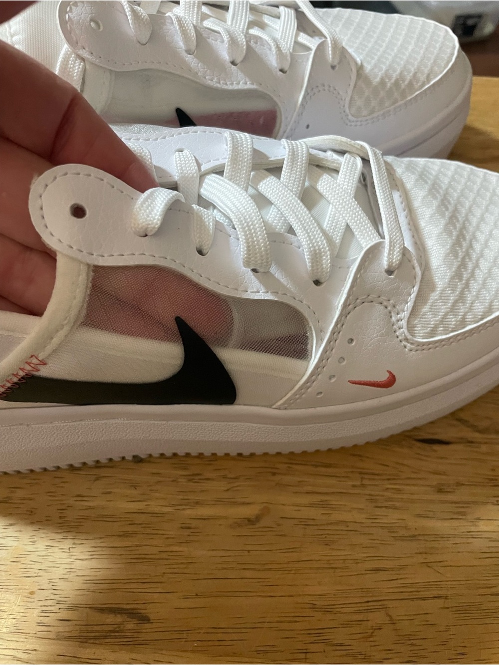Nike Court Vision Alta TXT sneaker White Black Sea Coral Athletic SHOE Lace Up 9 - Picture 7 of 16